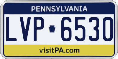 PA license plate LVP6530