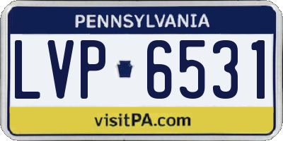 PA license plate LVP6531