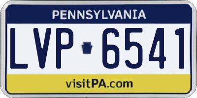 PA license plate LVP6541