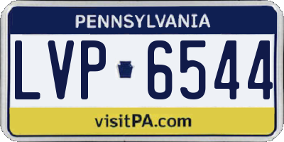 PA license plate LVP6544