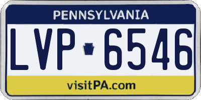 PA license plate LVP6546