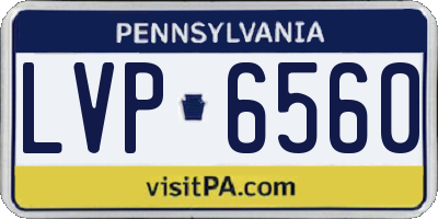 PA license plate LVP6560