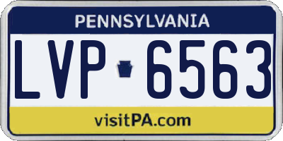 PA license plate LVP6563