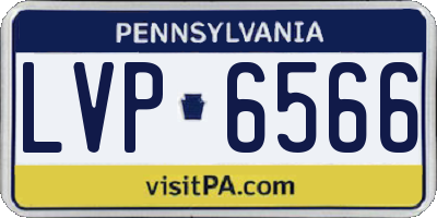 PA license plate LVP6566