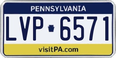 PA license plate LVP6571