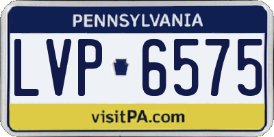 PA license plate LVP6575