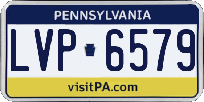 PA license plate LVP6579