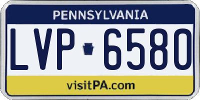 PA license plate LVP6580