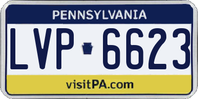 PA license plate LVP6623