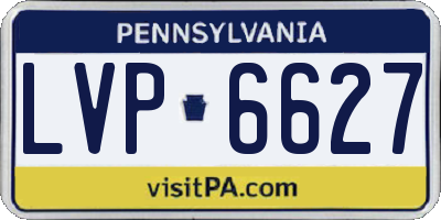 PA license plate LVP6627