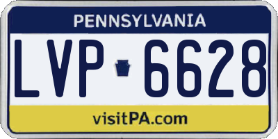 PA license plate LVP6628