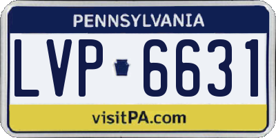 PA license plate LVP6631