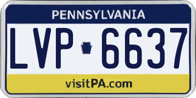 PA license plate LVP6637