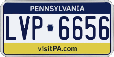 PA license plate LVP6656
