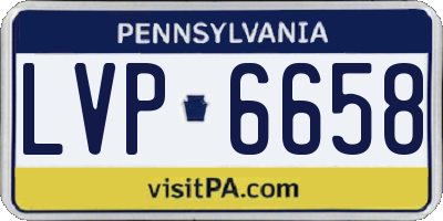 PA license plate LVP6658