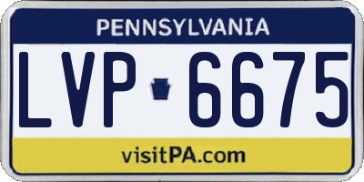 PA license plate LVP6675
