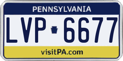 PA license plate LVP6677