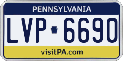 PA license plate LVP6690