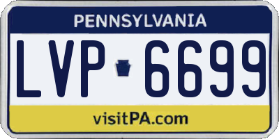 PA license plate LVP6699