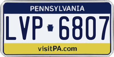 PA license plate LVP6807
