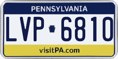 PA license plate LVP6810