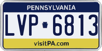 PA license plate LVP6813