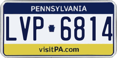 PA license plate LVP6814