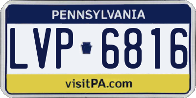PA license plate LVP6816