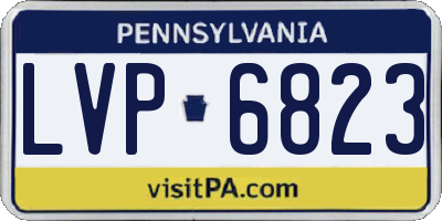 PA license plate LVP6823