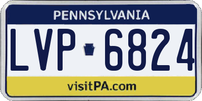 PA license plate LVP6824