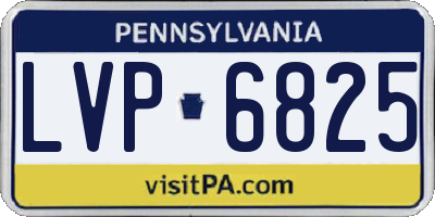 PA license plate LVP6825