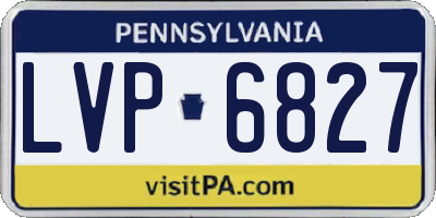PA license plate LVP6827