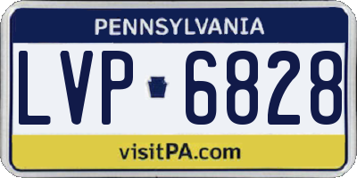 PA license plate LVP6828