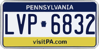 PA license plate LVP6832