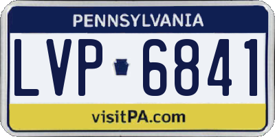 PA license plate LVP6841