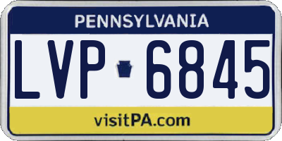 PA license plate LVP6845