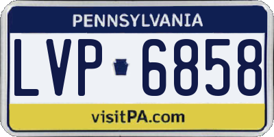 PA license plate LVP6858