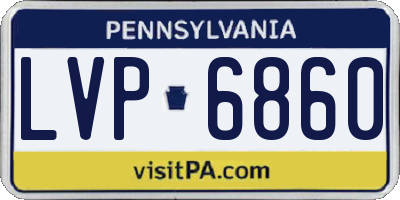 PA license plate LVP6860