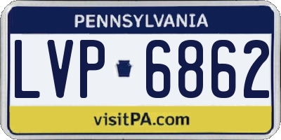 PA license plate LVP6862