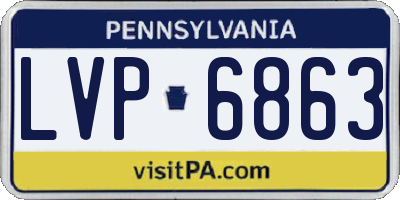 PA license plate LVP6863
