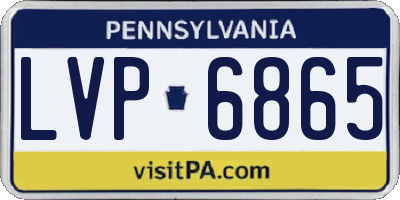 PA license plate LVP6865