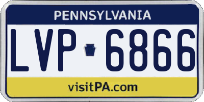 PA license plate LVP6866
