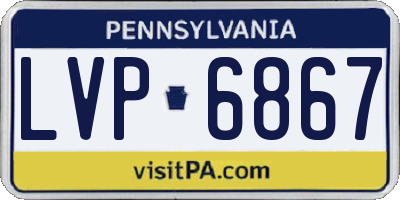 PA license plate LVP6867