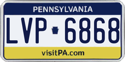 PA license plate LVP6868