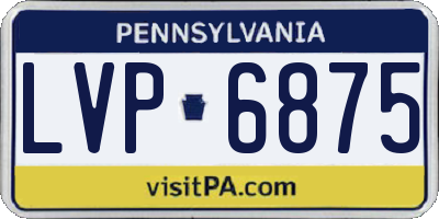 PA license plate LVP6875