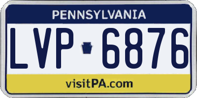 PA license plate LVP6876