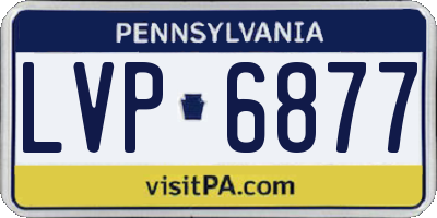 PA license plate LVP6877