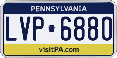 PA license plate LVP6880