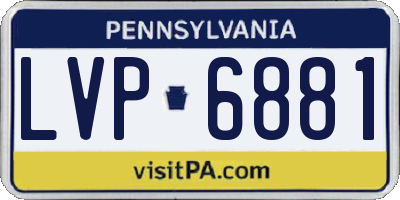 PA license plate LVP6881
