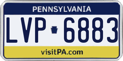 PA license plate LVP6883